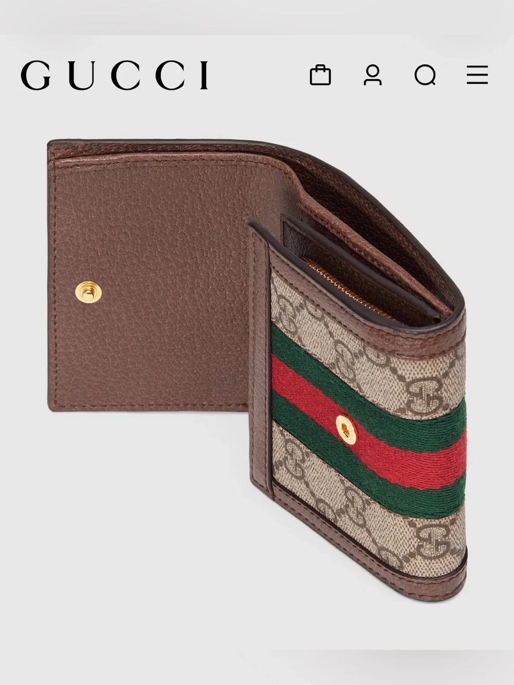 Gucci Ophidia GG Supreme Card Case Wallet Full Set Box + Dust Bag + Shopping Bag - Picture 16 of 16